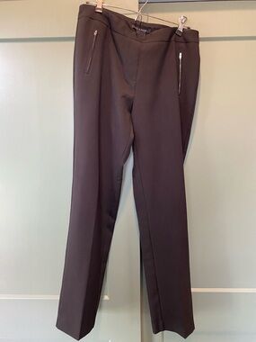 Zac & Rachel Black Tailored Dress Pants with Zip Pocket Accents
